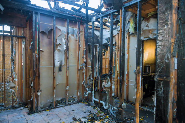 Professional Emergency Fire Damage Restoration technician working in Manassas, VA